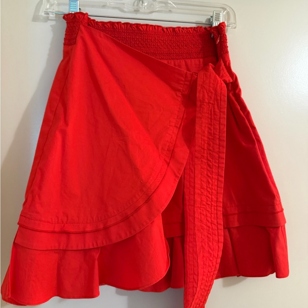 Tanya Taylor: Dawson Wrap Poplin Mini Skirt